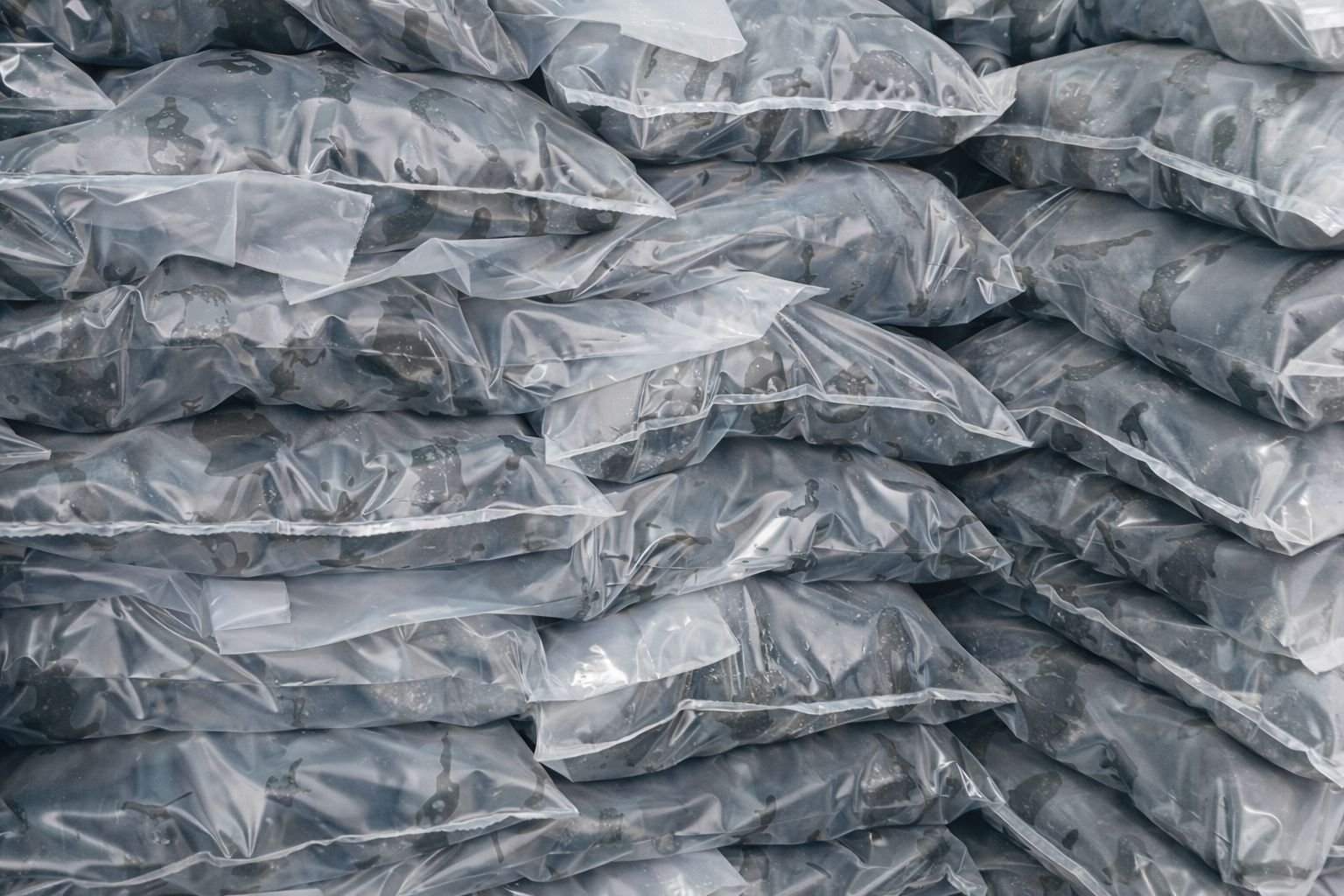 Pebble stone plastic bag packaging for export and retail